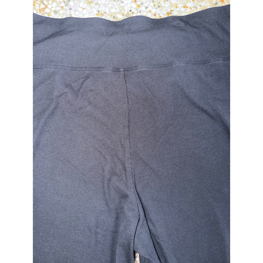Duluth Trading Co Womens XL Black Ribbed Knit Crop Pants Wide Leg Modal Z4 - Picture 10 of 10